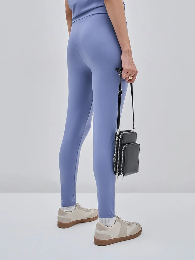 LOV Blue High-Rise Track Pants