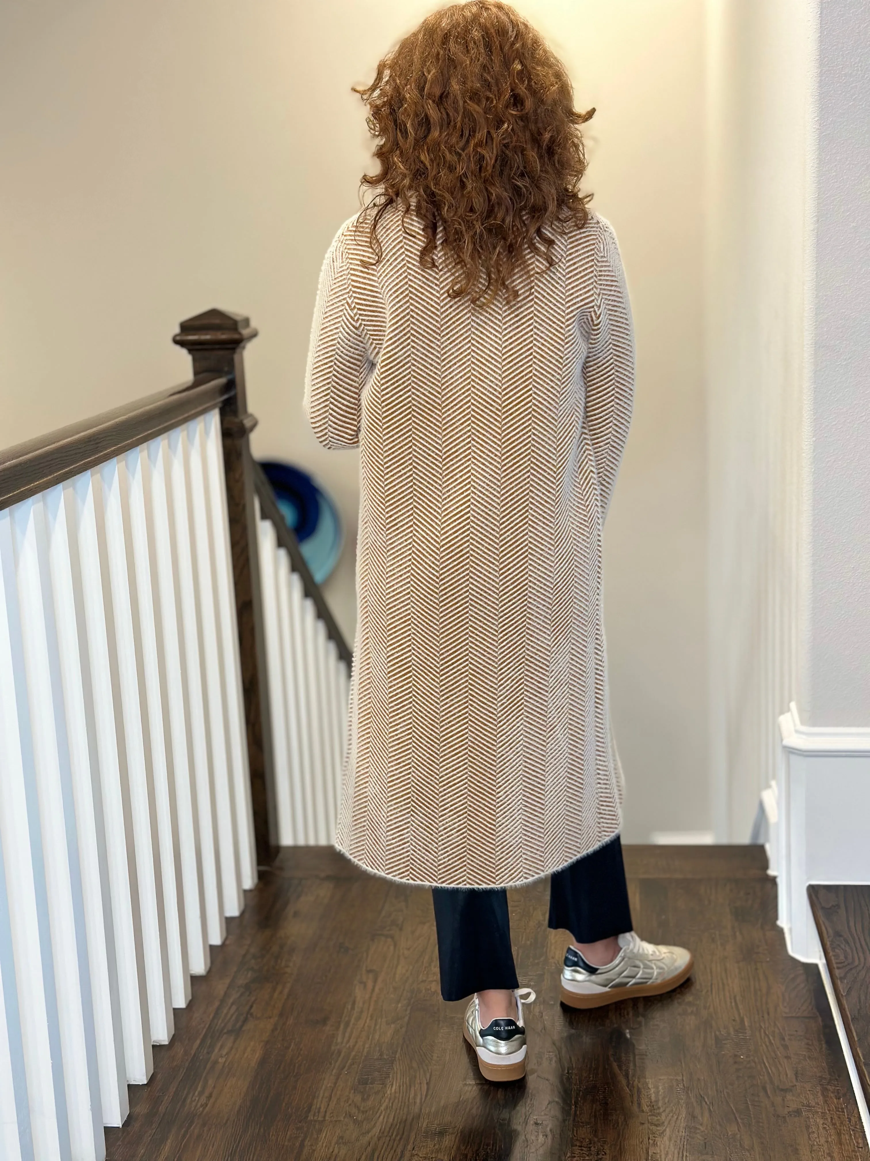 Love Token Janine Cardigan in Golden Brown