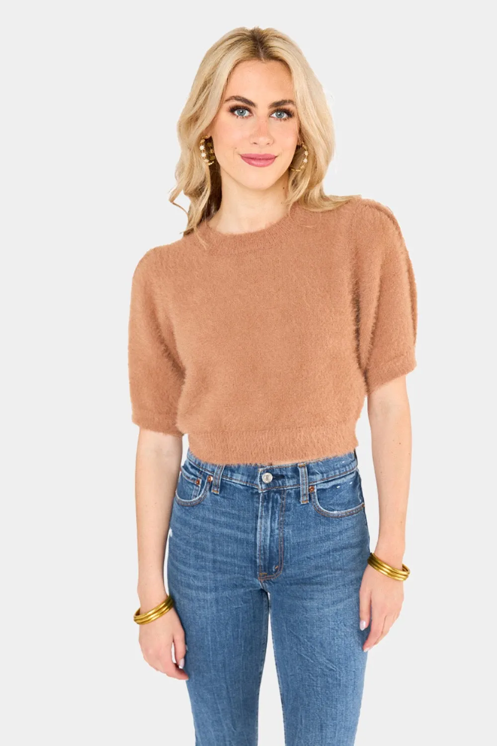 Macy Crop Sweater - Coffee