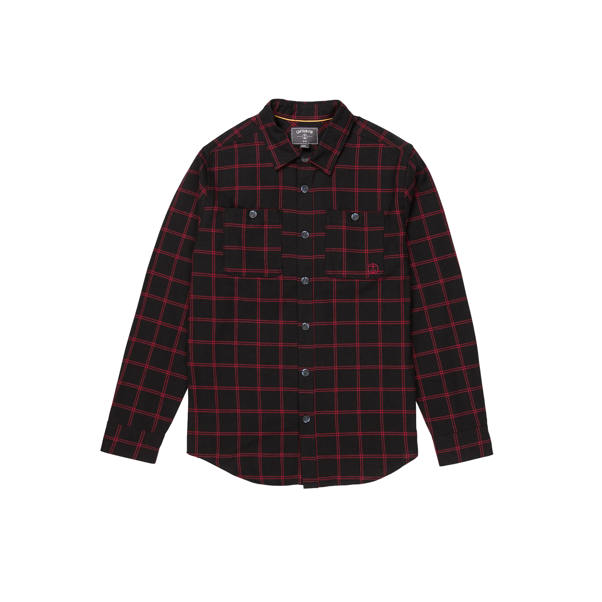 Marsh Lands Long Sleeve Flannel Shirt - Blk