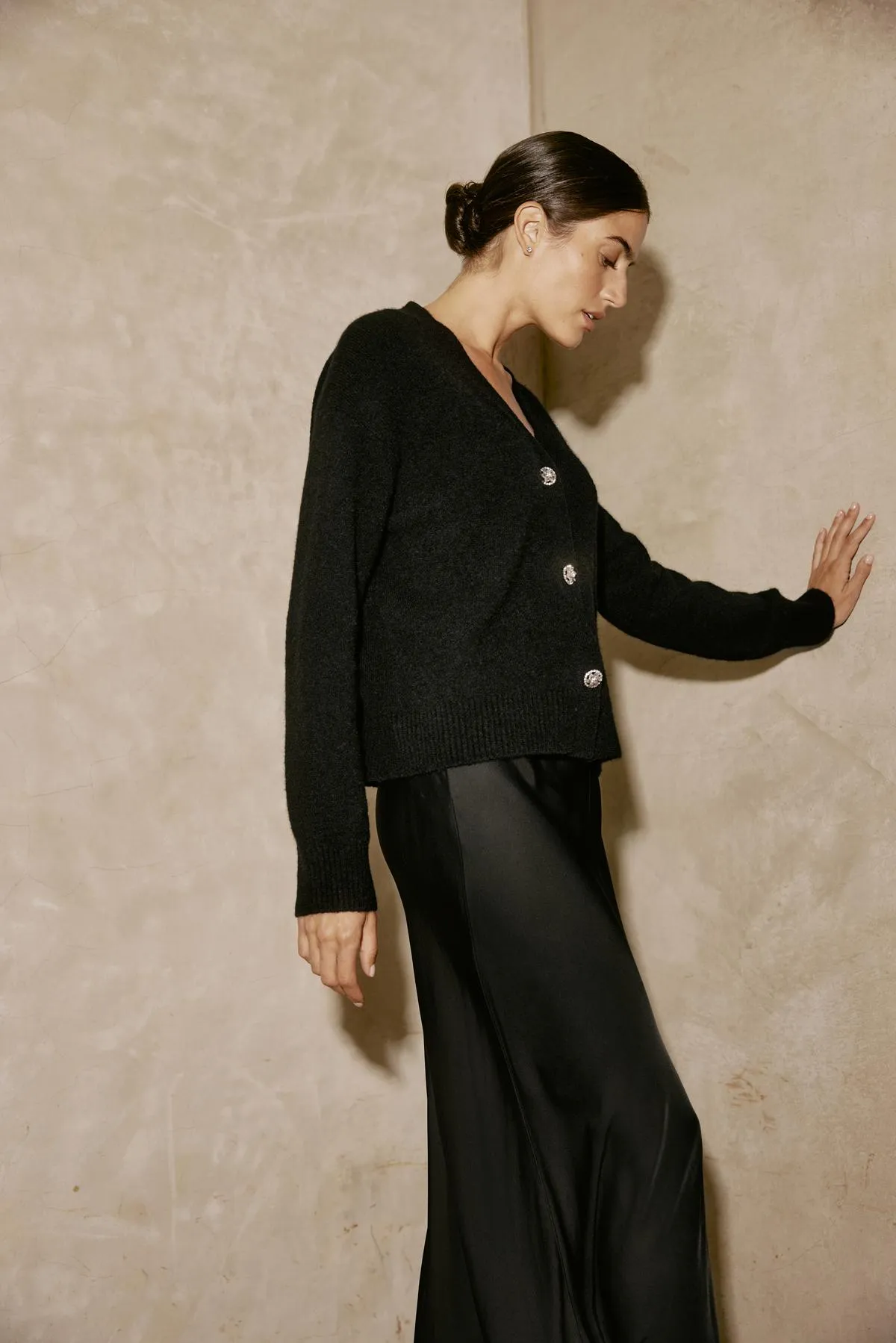 MARTI ALPACA EMBELLISHED CARDIGAN