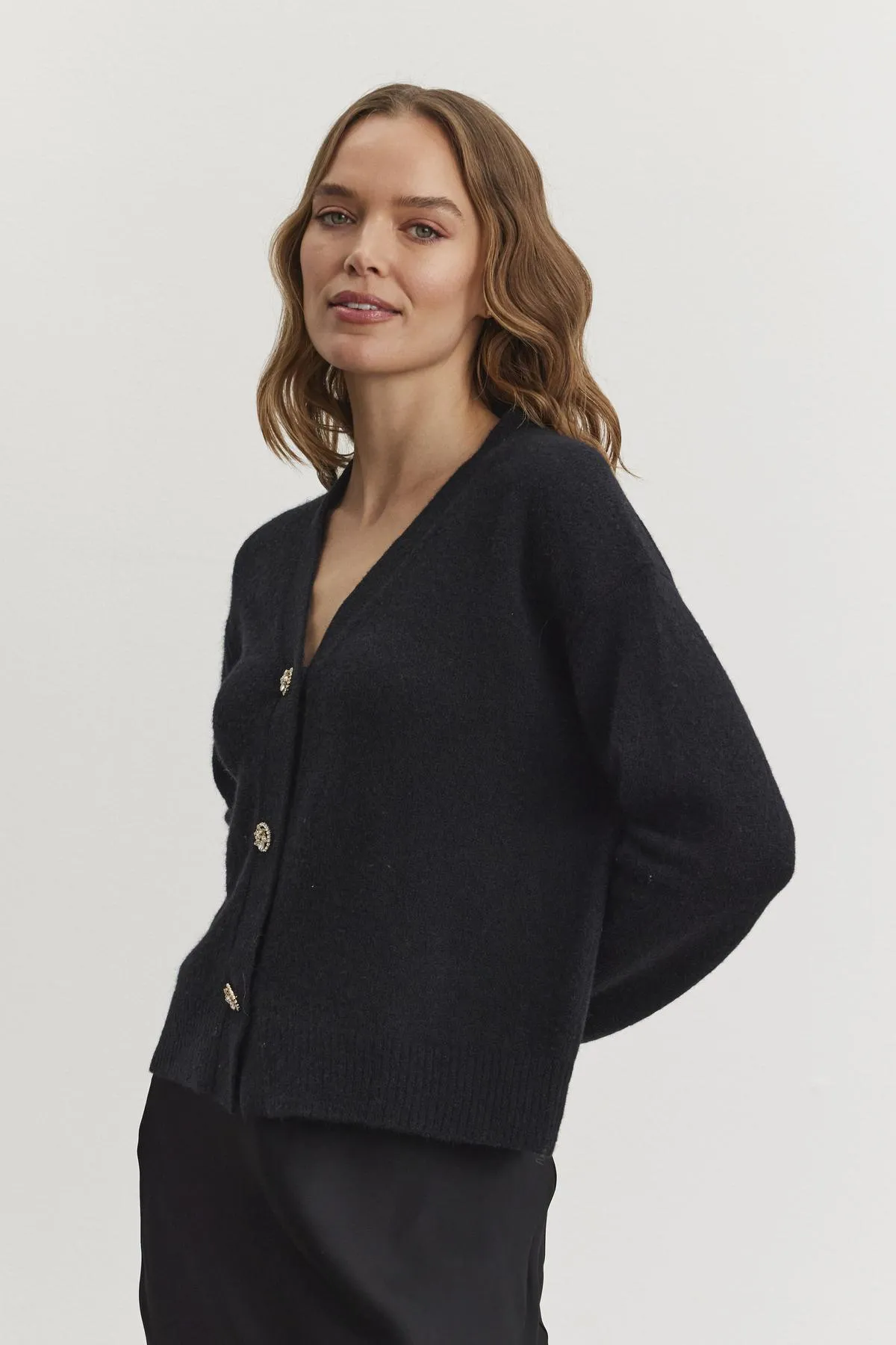 MARTI ALPACA EMBELLISHED CARDIGAN
