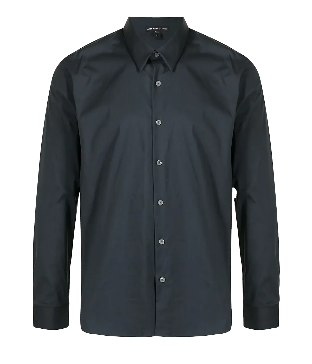 Matte Stretch Poplin Shirt in Navy