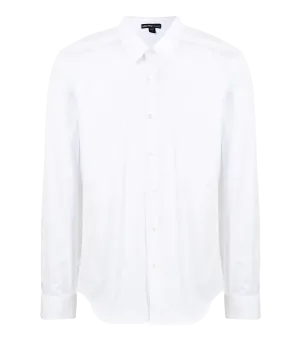 Matte Stretch Poplin Shirt in White