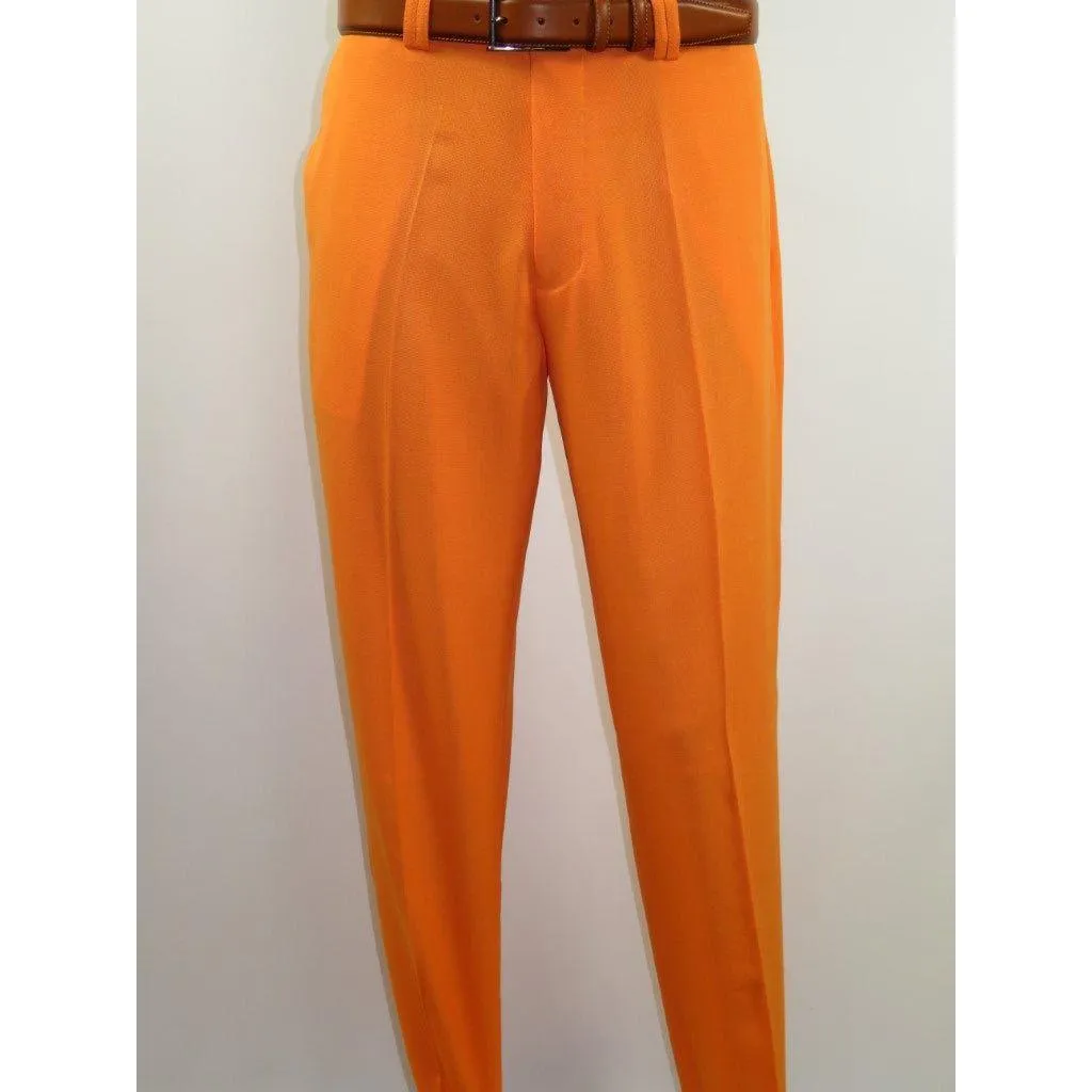 Men 2pc Walking Leisure Suit Short Sleeves DREAMS Checker 282-18 Orange