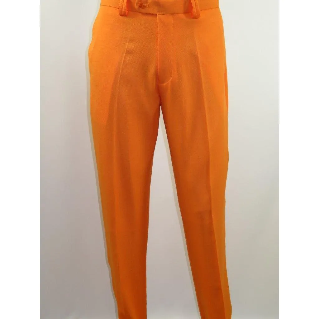 Men 2pc Walking Leisure Suit Short Sleeves DREAMS Checker 282-18 Orange