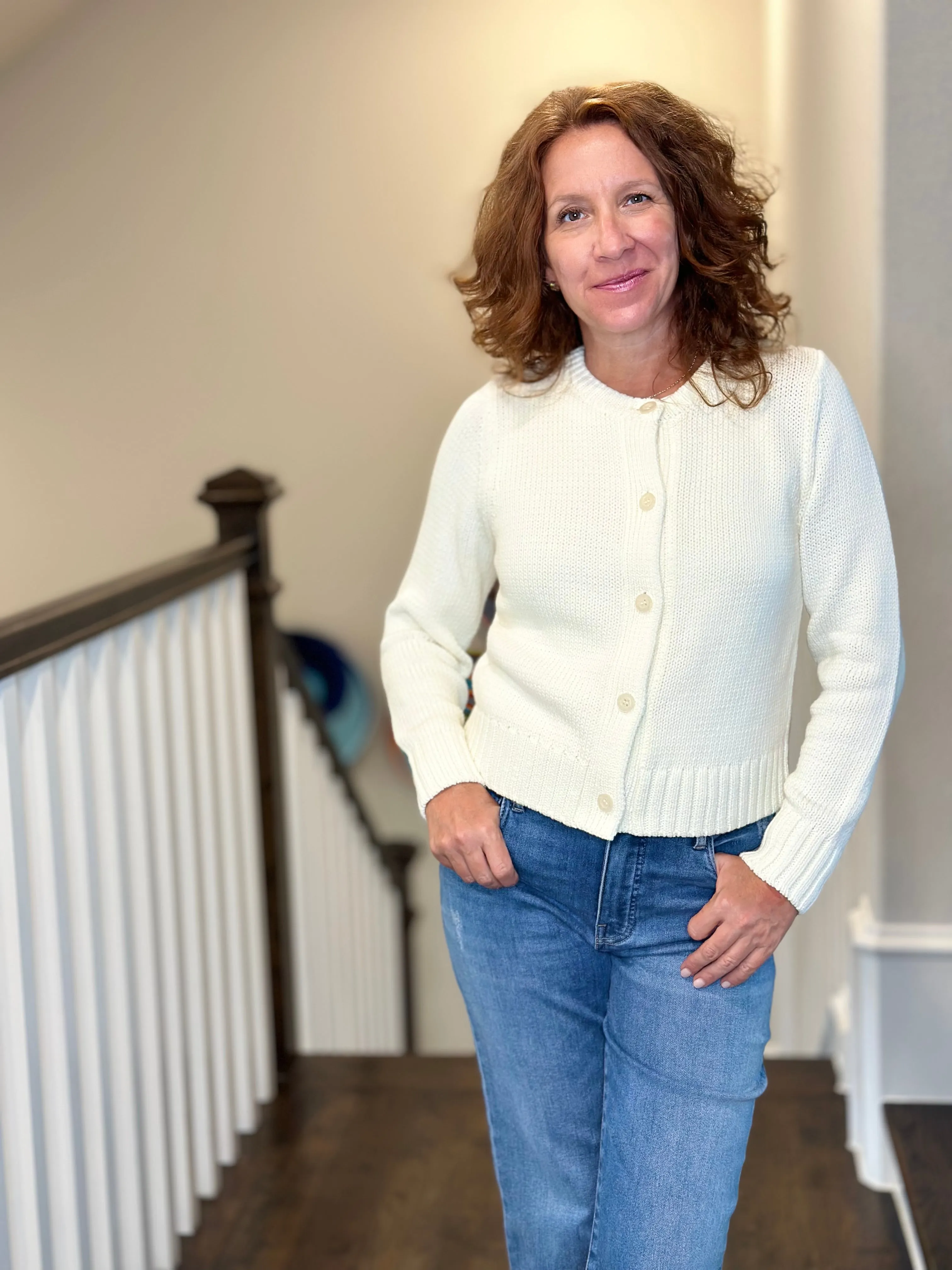 Michael Stars Willa Cardigan Sweater in Chalk