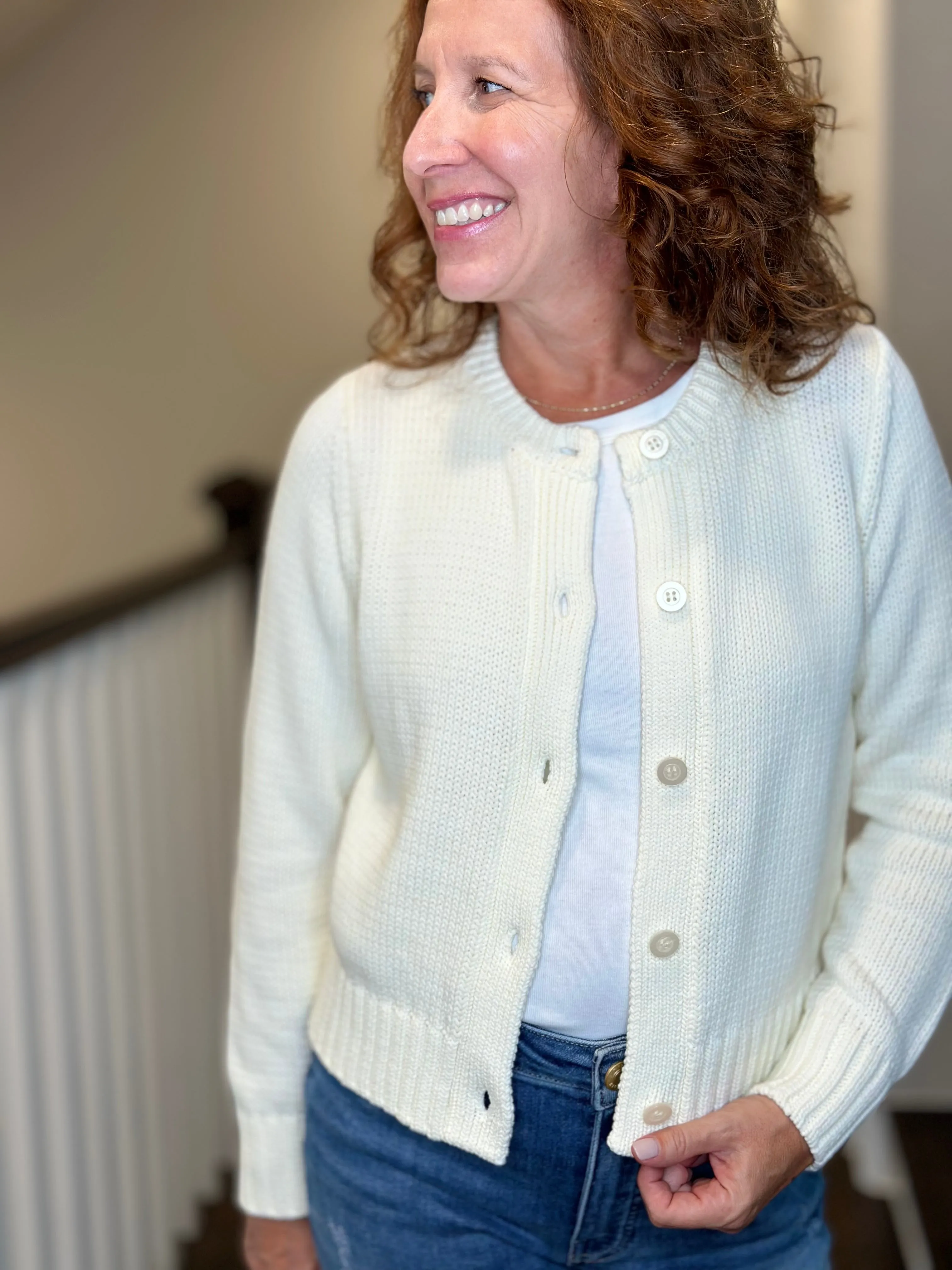 Michael Stars Willa Cardigan Sweater in Chalk
