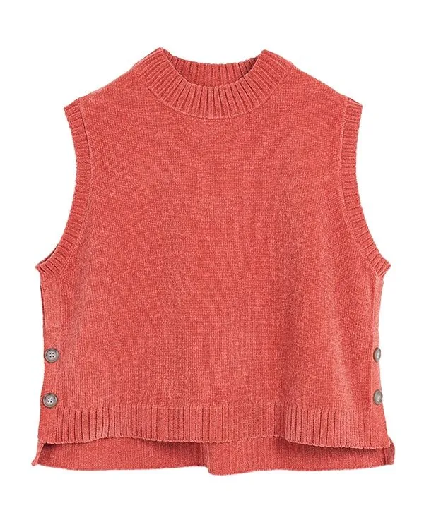 Mole yarn knit vest 24W059