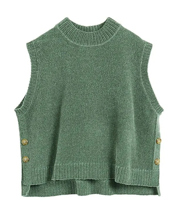 Mole yarn knit vest 24W059