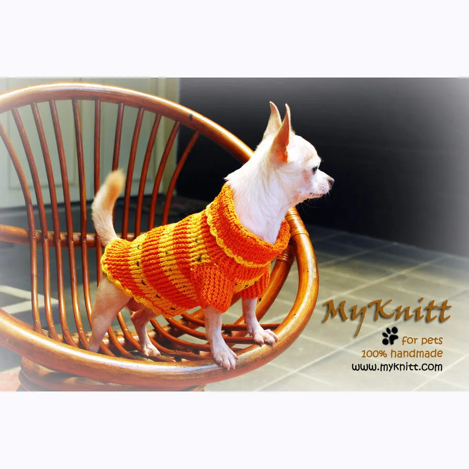 Orange Puppy Sweatshirts Puppy Coats Knitted Doggie Coats DK846