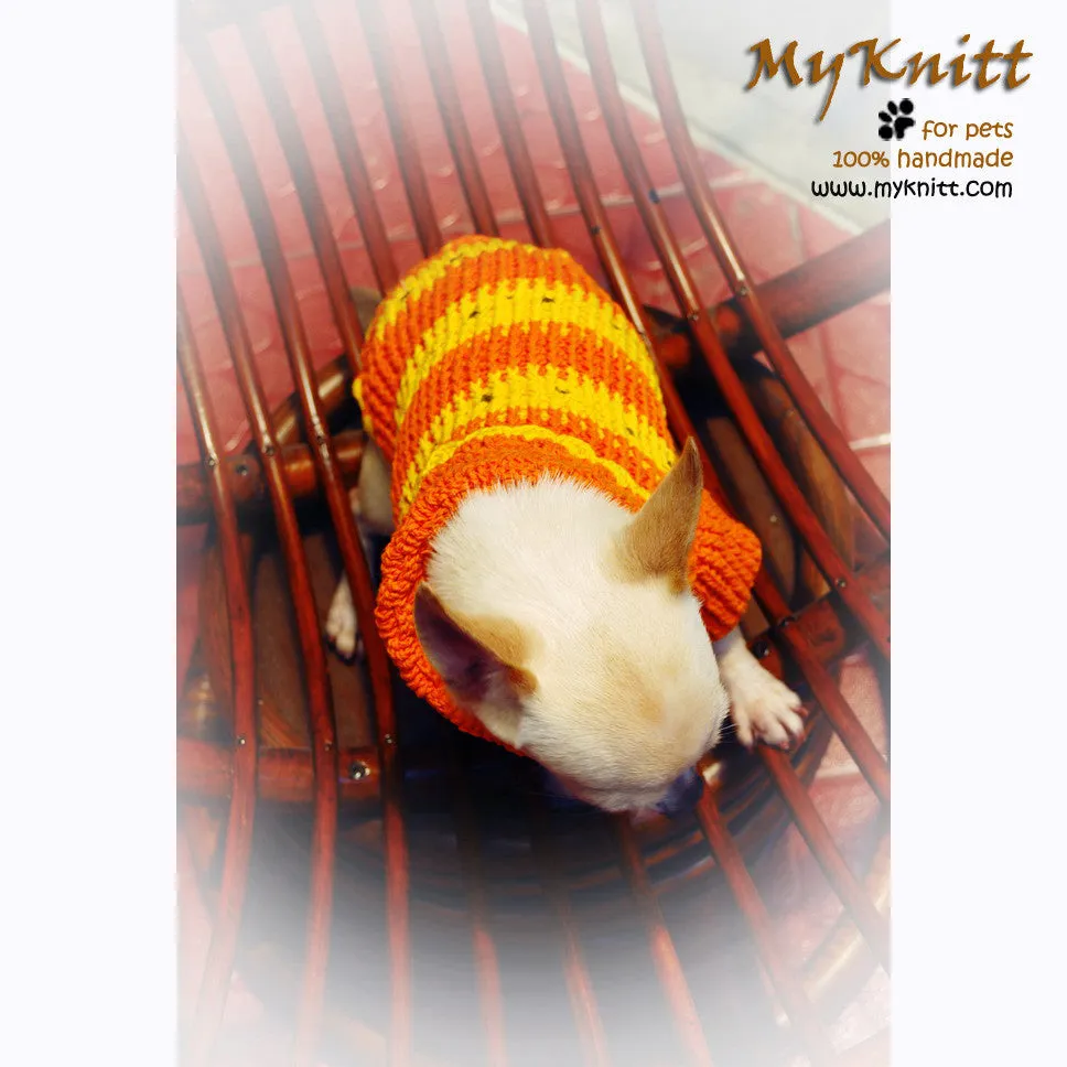 Orange Puppy Sweatshirts Puppy Coats Knitted Doggie Coats DK846