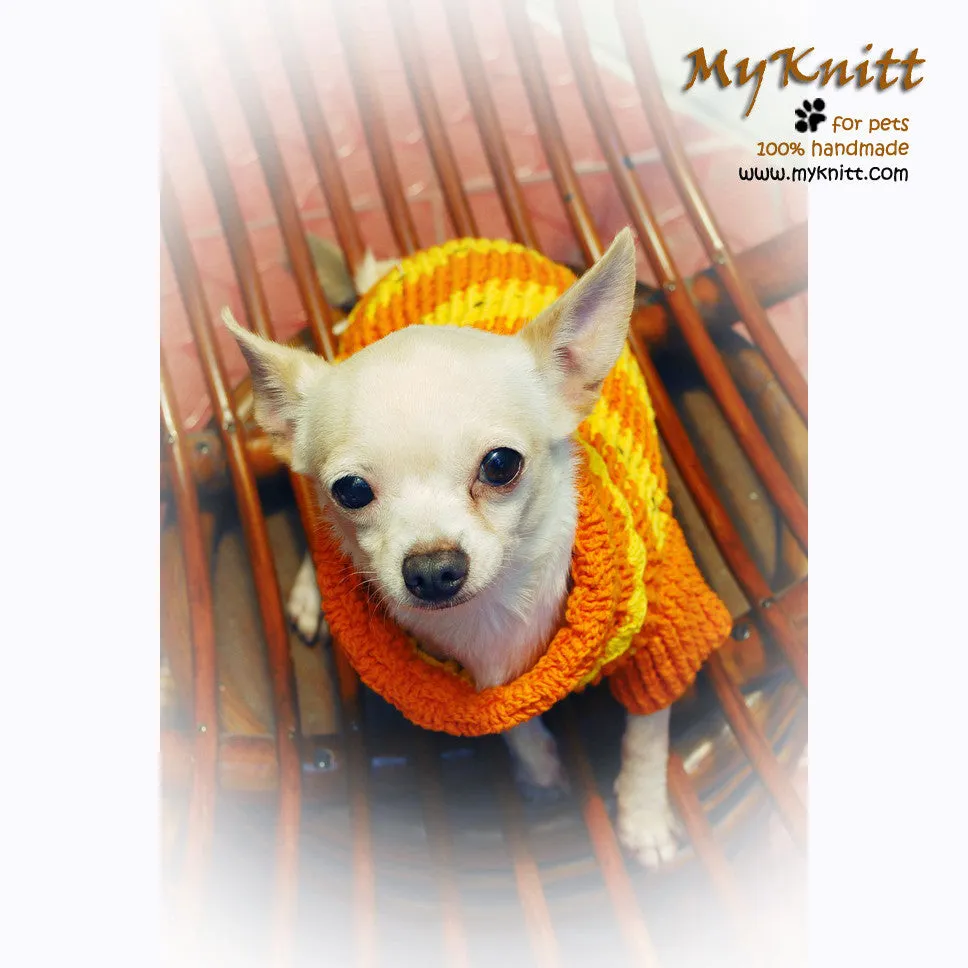 Orange Puppy Sweatshirts Puppy Coats Knitted Doggie Coats DK846