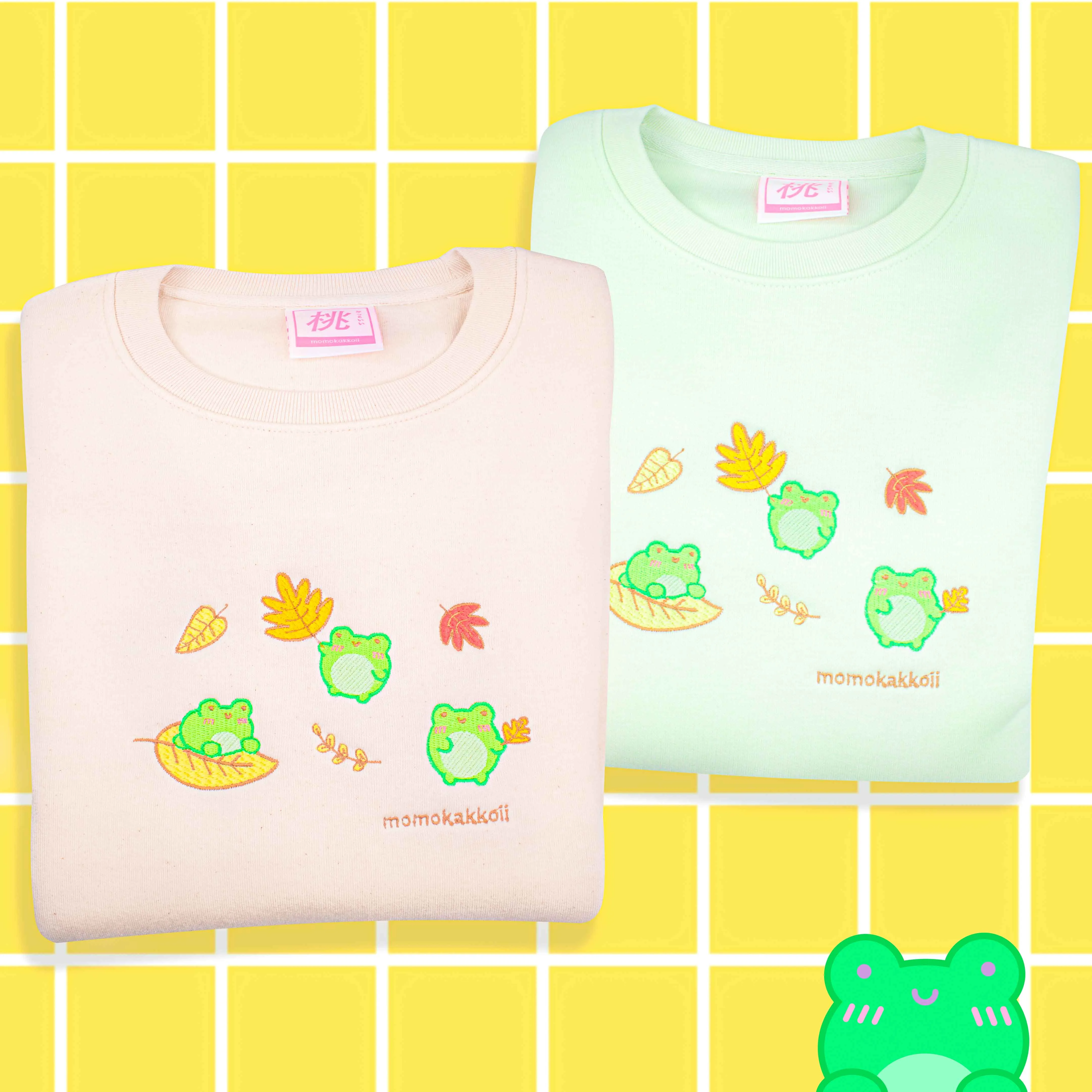 Organic Cotton Autumn Froggies Embroidered Sweatshirt