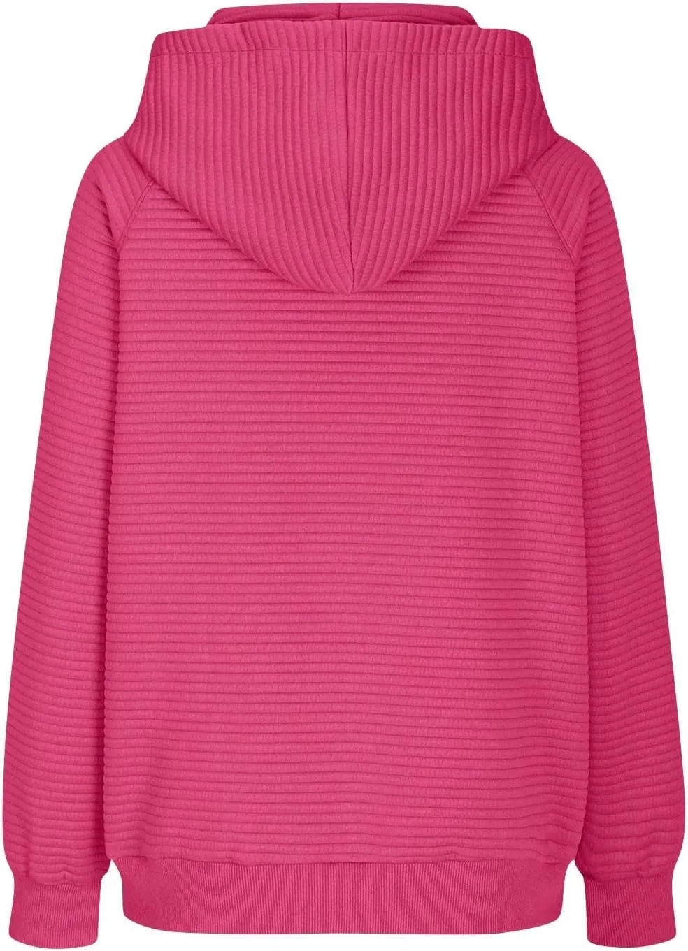 Oversized Hoodies for Women Y2k Raglan Sleeve Ribbed Knit Hooded Sweatshirt Casual Loose Pullover Sweater with Pockets