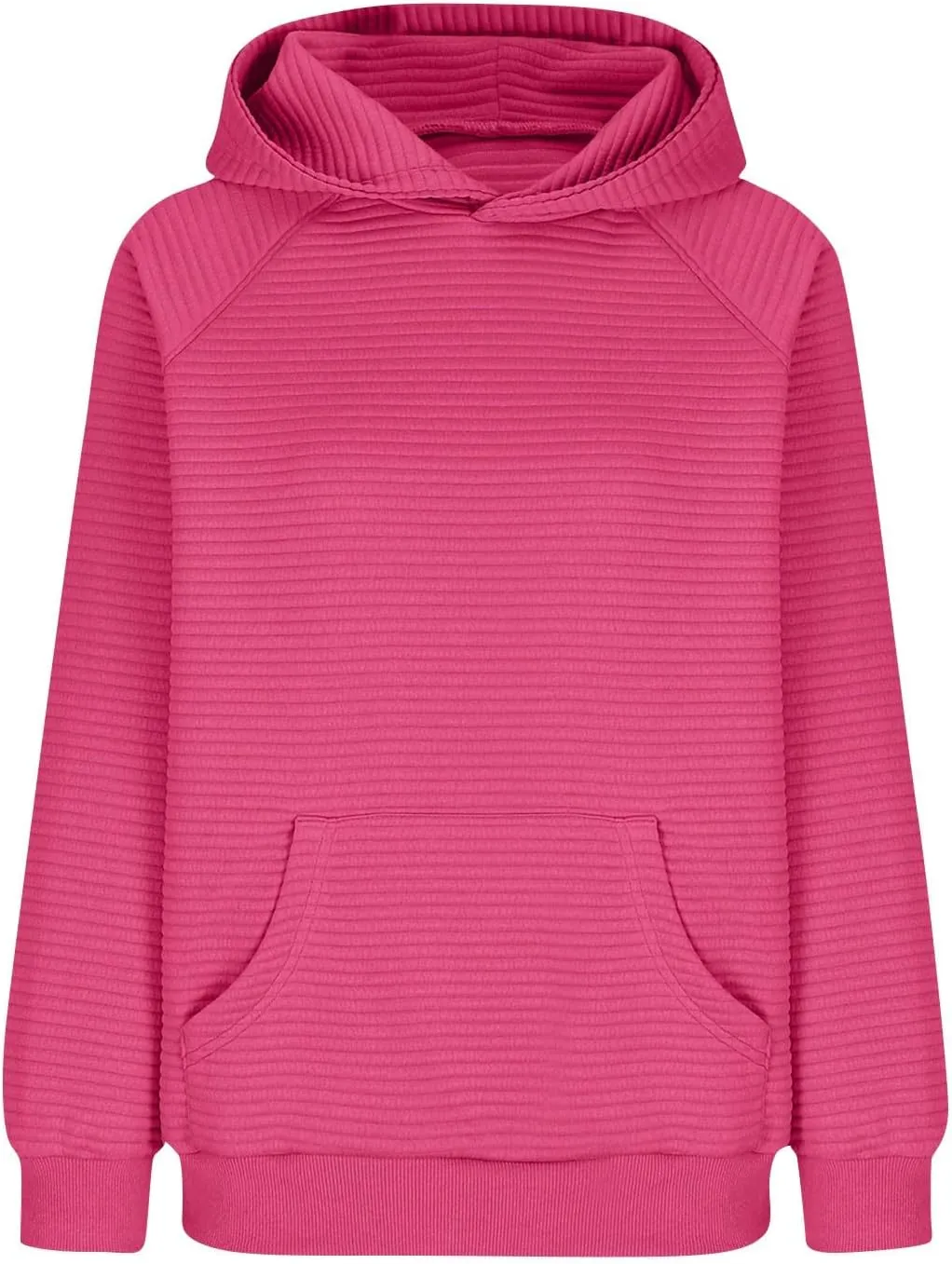 Oversized Hoodies for Women Y2k Raglan Sleeve Ribbed Knit Hooded Sweatshirt Casual Loose Pullover Sweater with Pockets
