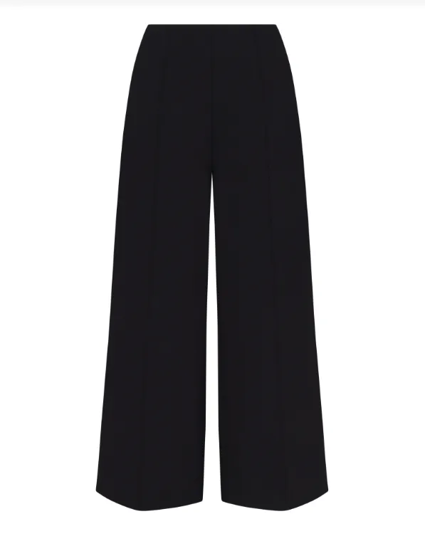 Ponte Cropped Wide Leg Pant