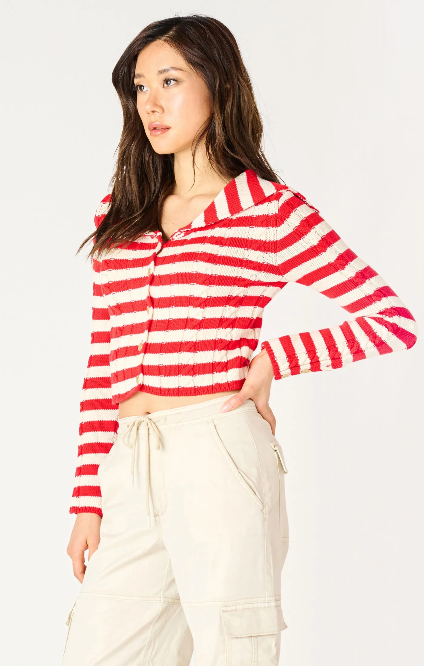 Poppy Cable Knit Cardi