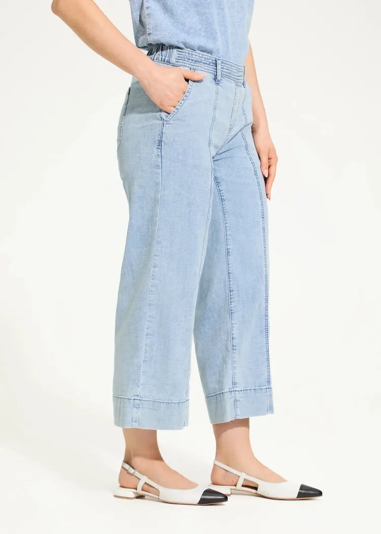 Pull-On Wide Crop Trouser