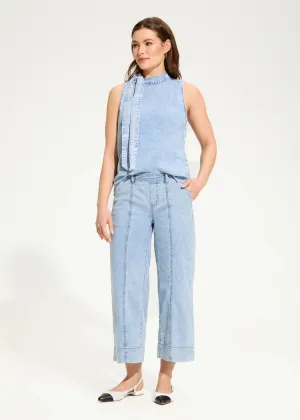 Pull-On Wide Crop Trouser