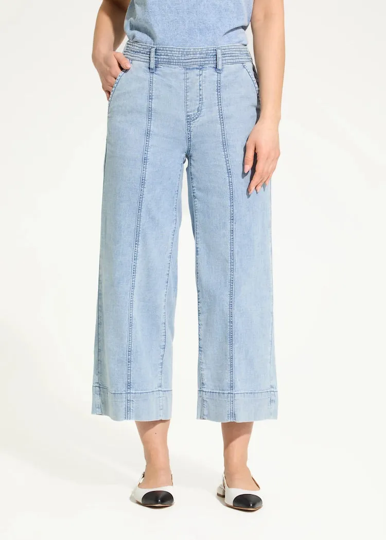 Pull-On Wide Crop Trouser