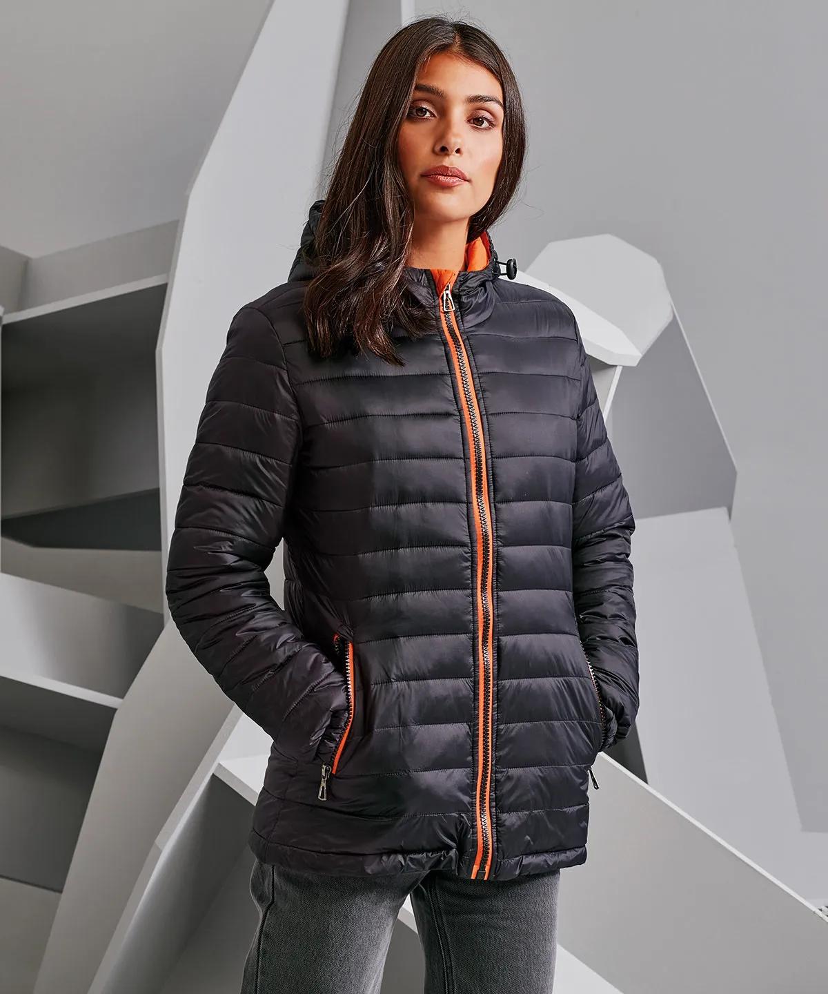 Red/Navy - Women's padded jacket