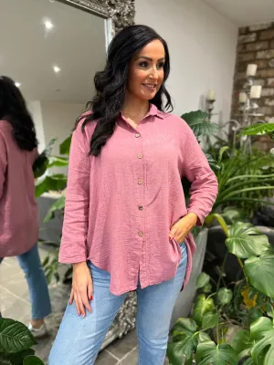 Rose Cotton Button Sleeve Blouse Katie