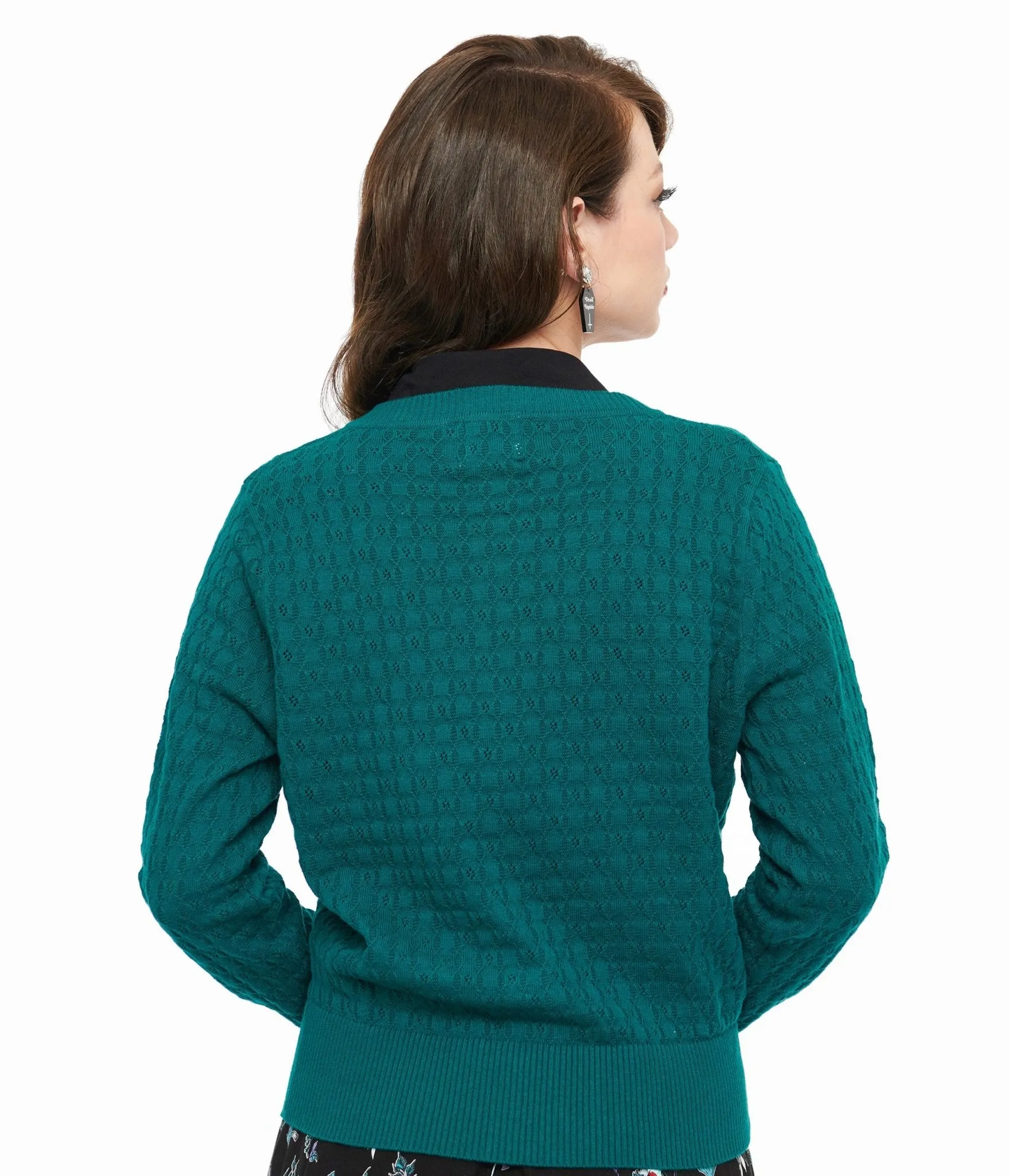 Royal Monk 1950s Green Katie Cardigan