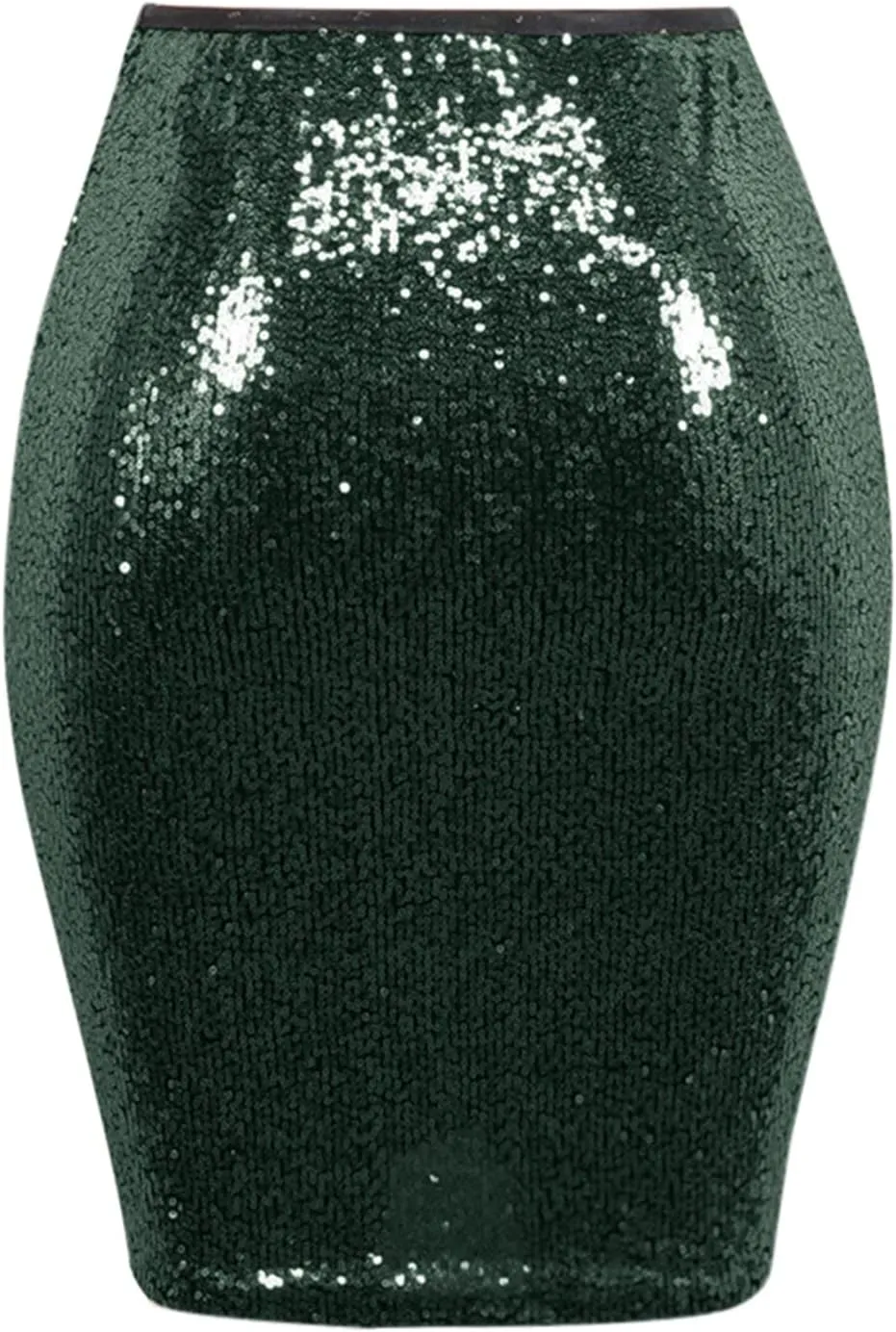 Skirts for Women Trendy Sequin High Elastic Waist Slim Fit Midi Length Pencil A-Line Skirts Fashion Clubwear