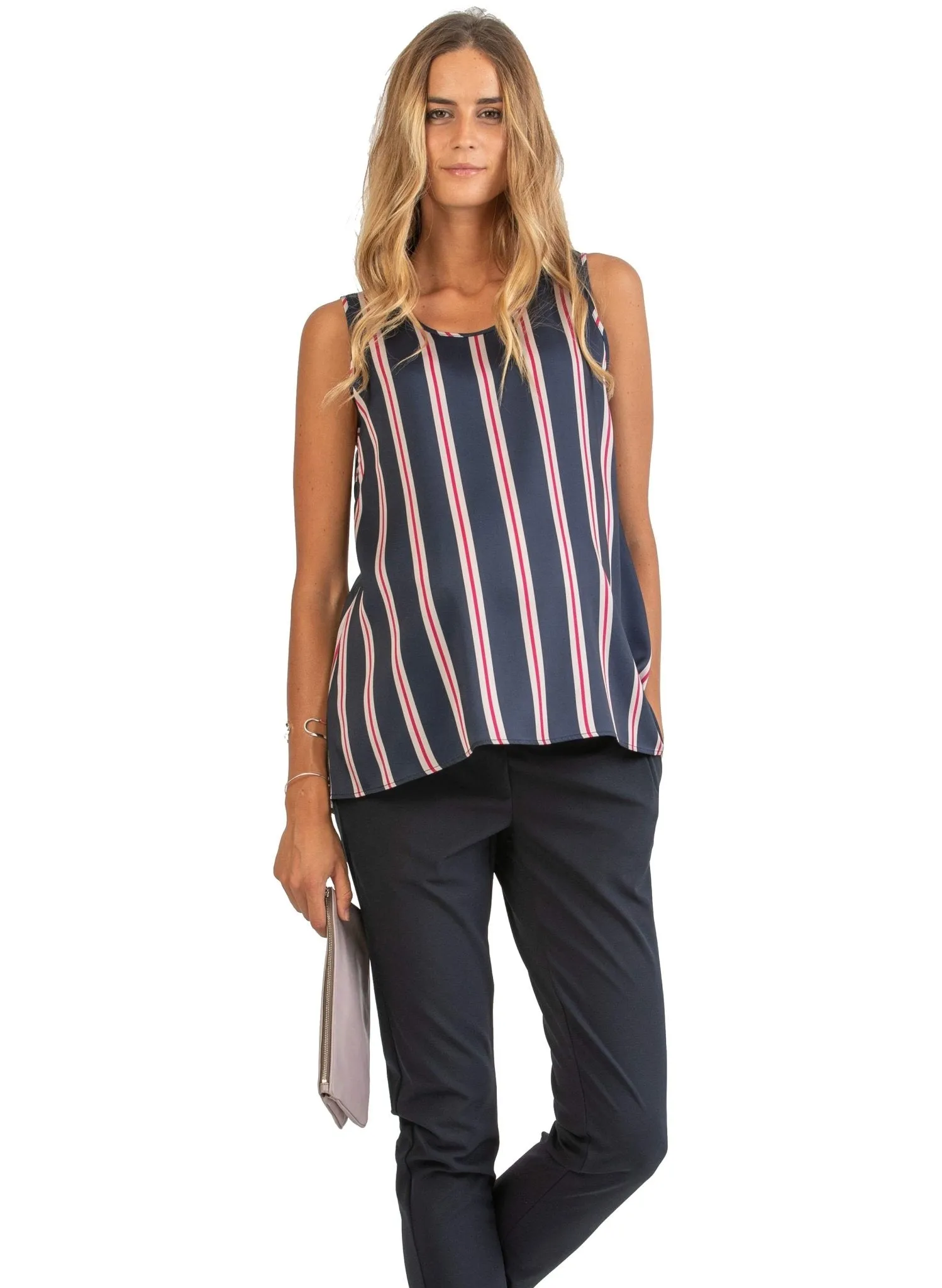 Striped Maternity Top with Retro Style