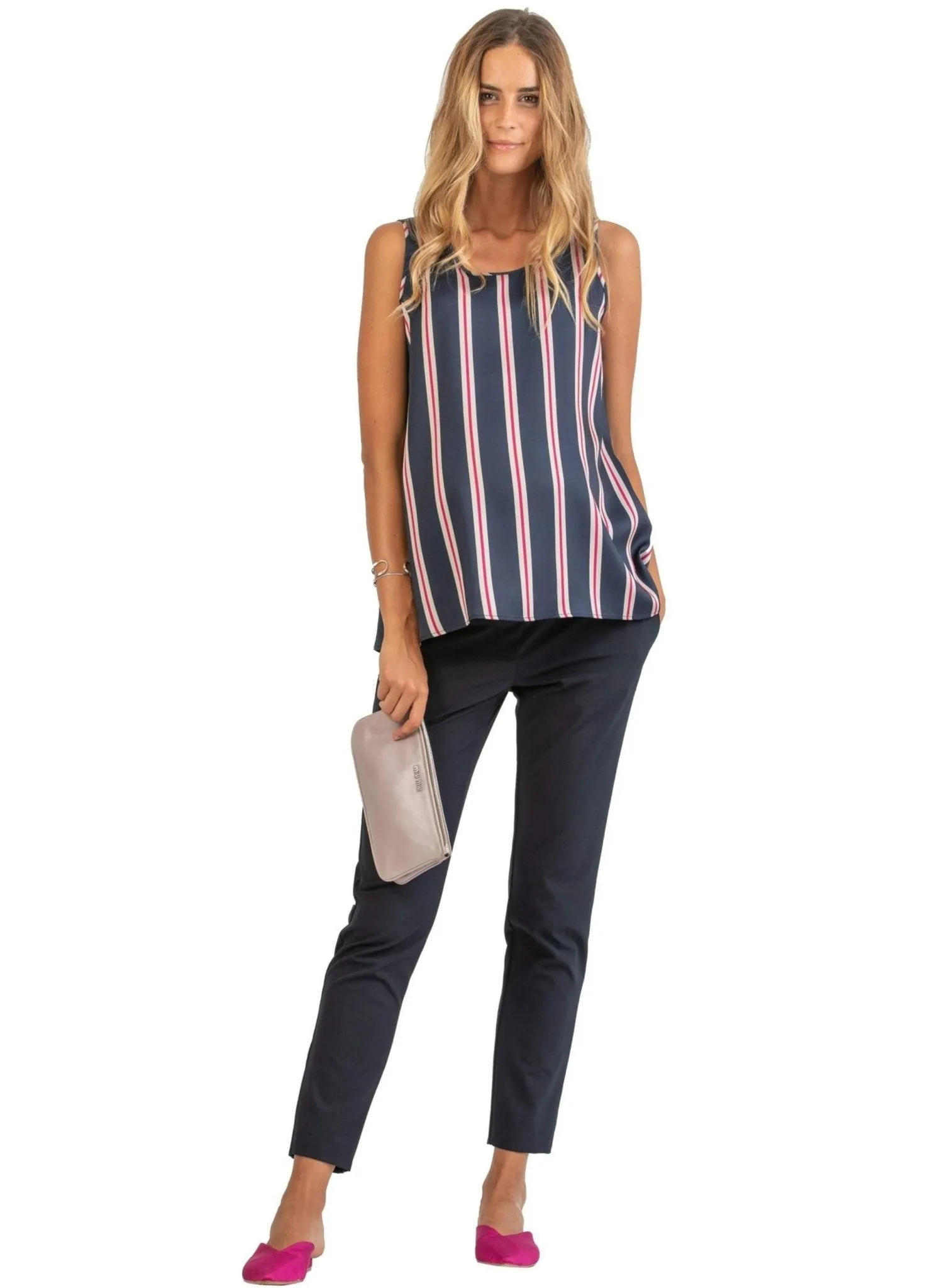 Striped Maternity Top with Retro Style