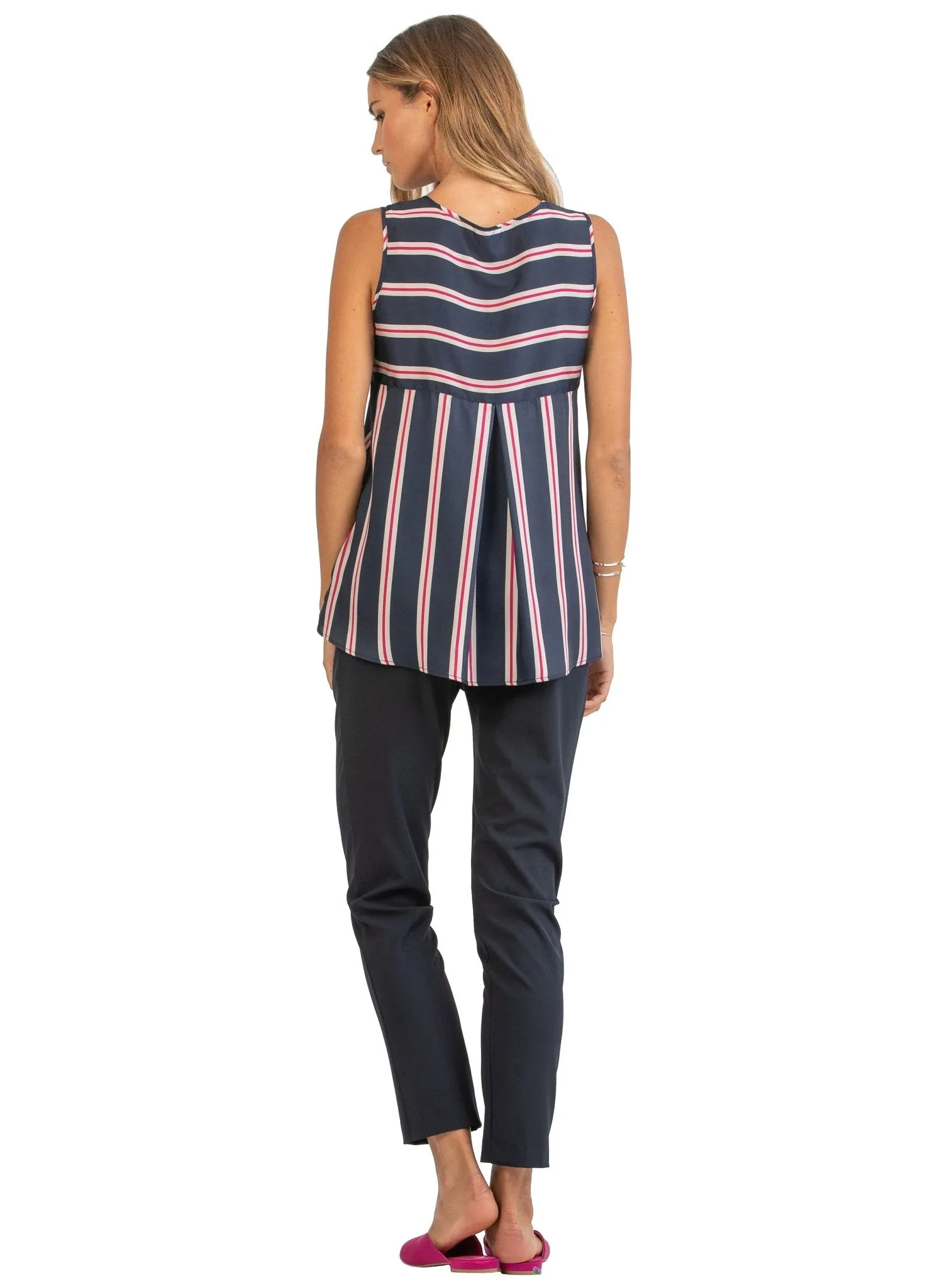 Striped Maternity Top with Retro Style