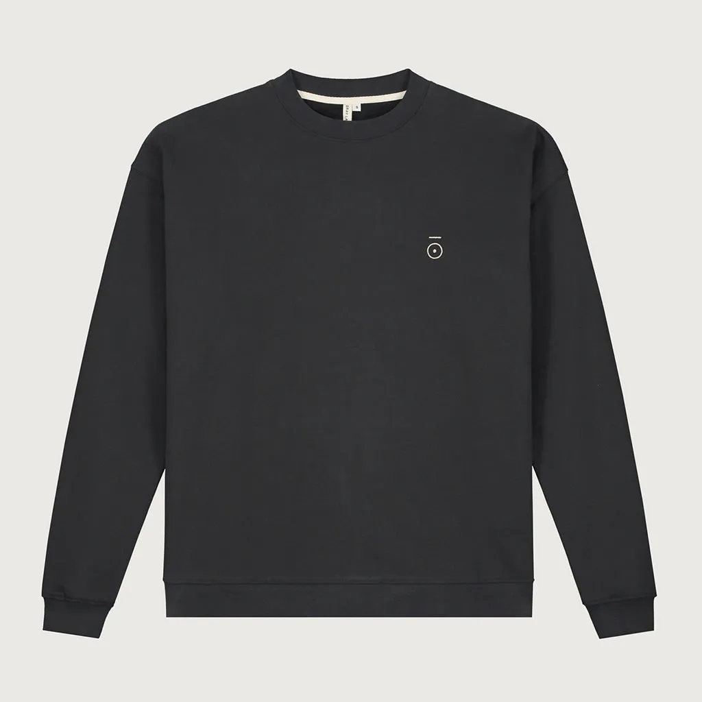 Sweater Dropped Shoulder Nearly Black Adult