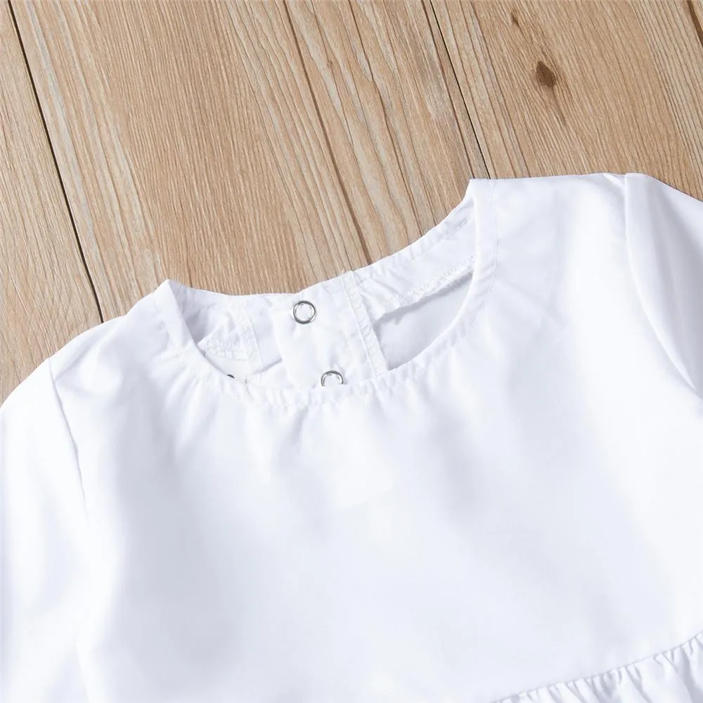 Toddler Girls Solid Long Sleeve Blouse Flare Pants Girls Clothes Wholesale