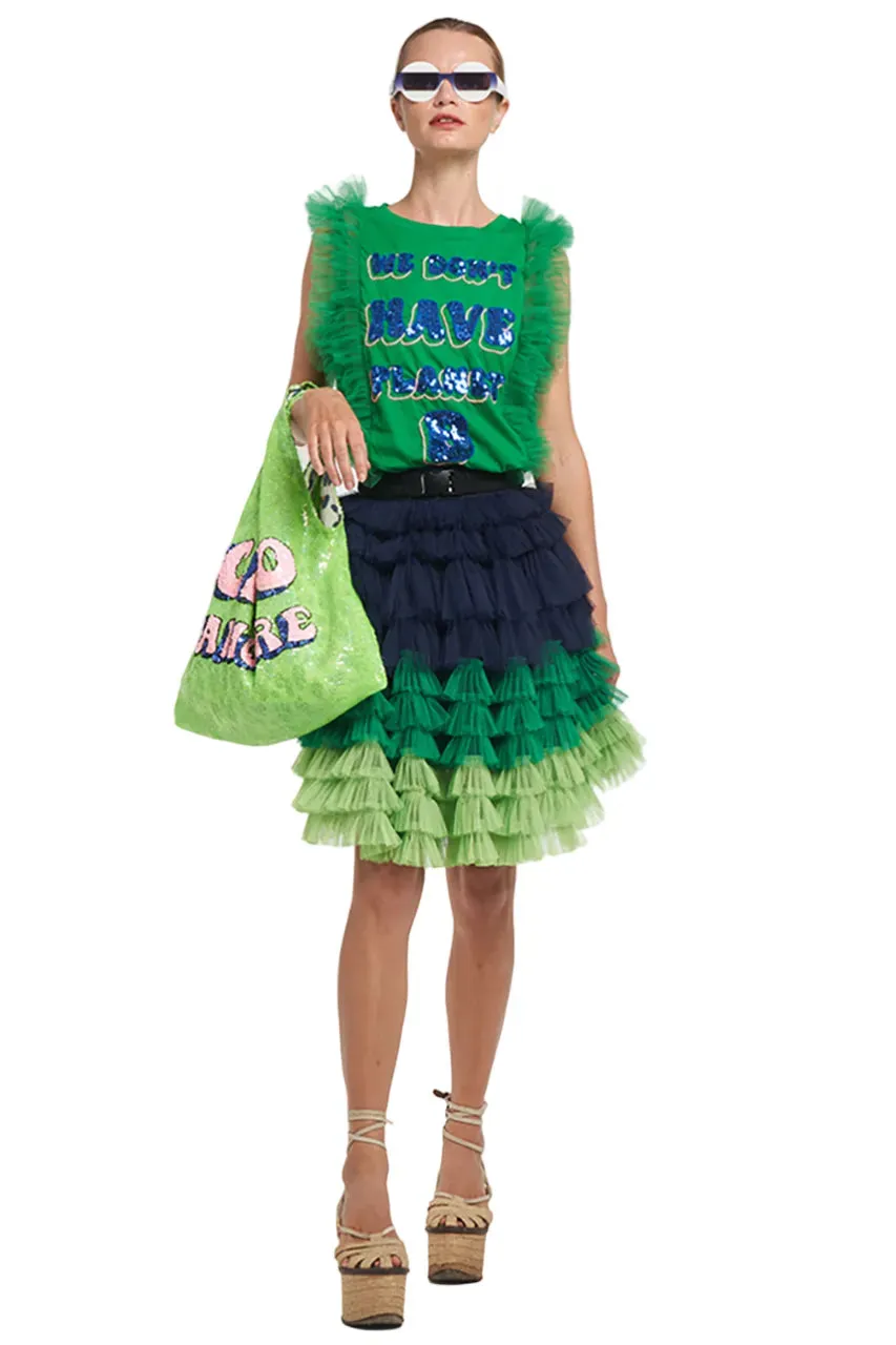 Tulle Ruffle Short Skirt