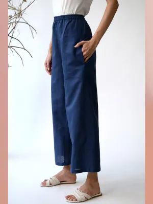 UMBAR by Payal Pratap   I   Pants  I  Our Wide Leg Slightly Cropped Pants Are Elasticated For That Comfortable Fit And Are Cut Away From The Body For That Perfect Summer Day