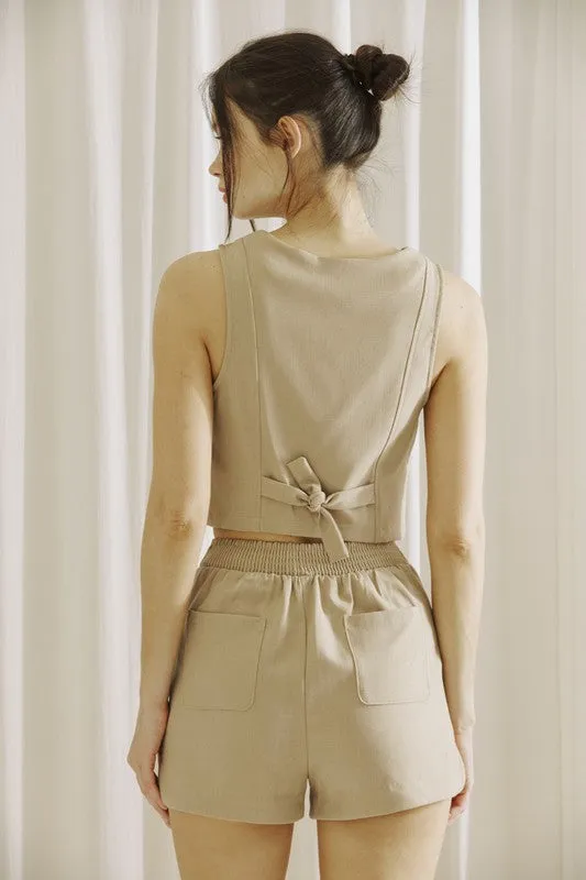 Urban Heathered Vest Taupe