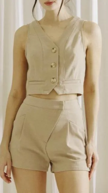 Urban Heathered Vest Taupe