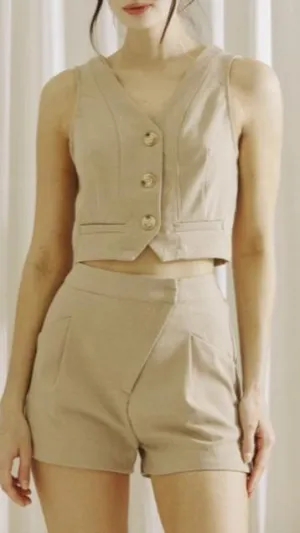 Urban Heathered Vest Taupe
