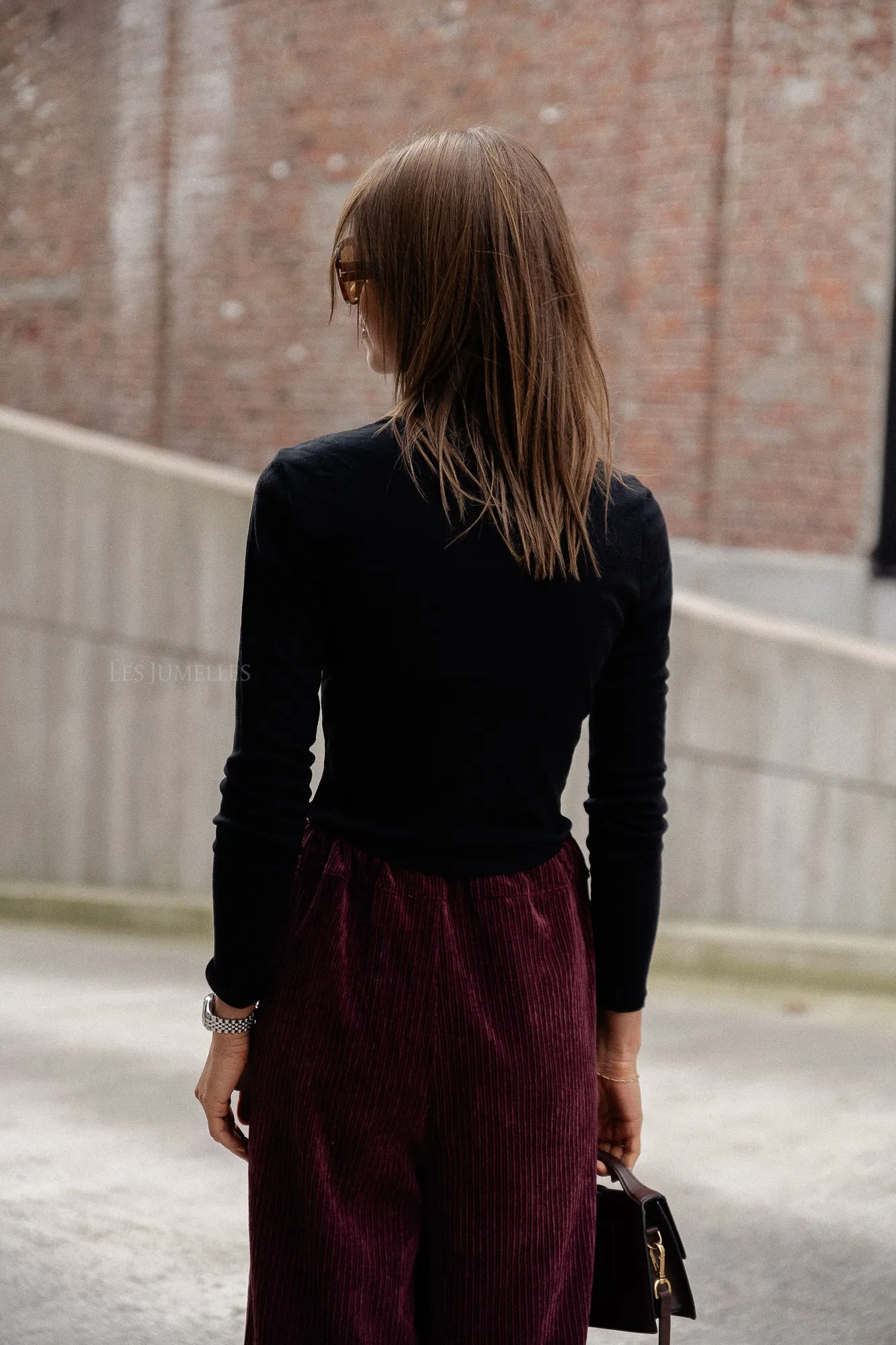 VIJolini roll neck LS top black beauty