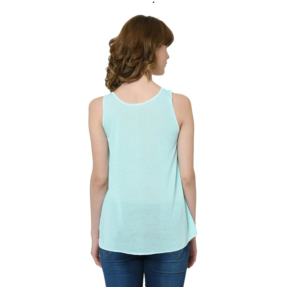 Vimal Jonney Green Tank Top For Women's