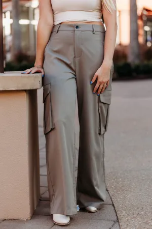 Wide Leg Cargo Trouser Pants