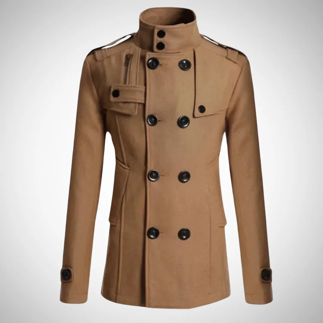William Men's Warm Military Style Coat
