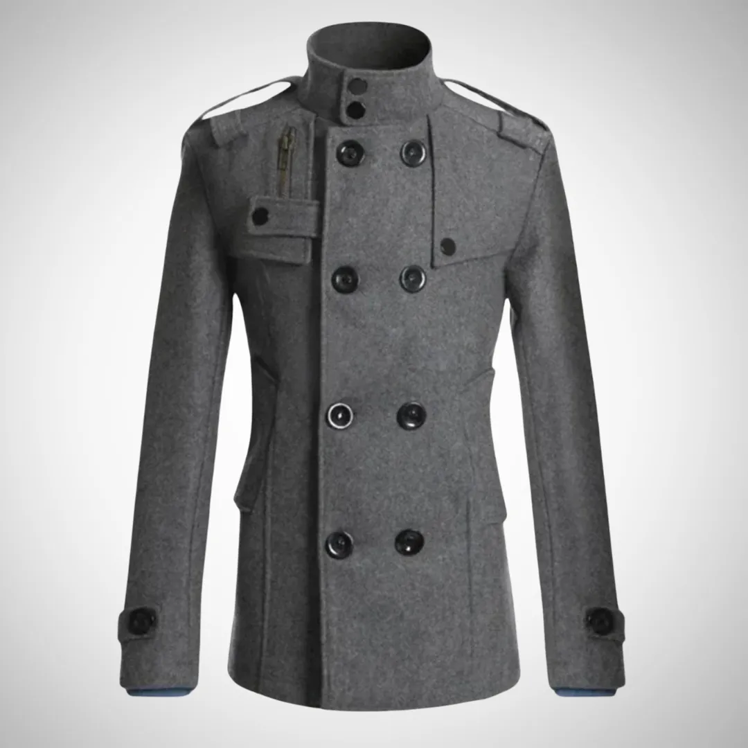 William Men's Warm Military Style Coat
