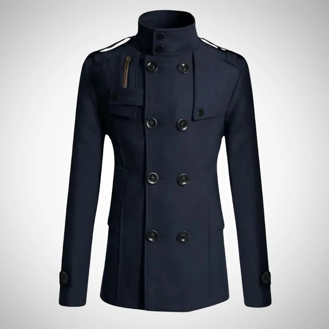 William Men's Warm Military Style Coat