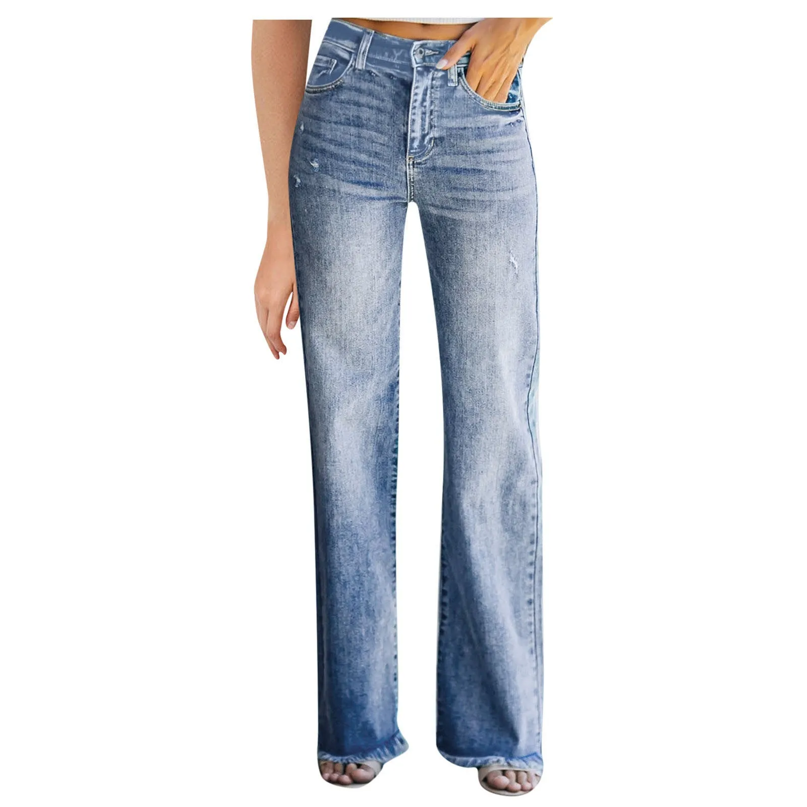 Women Retro Loose Denim Trousers Women