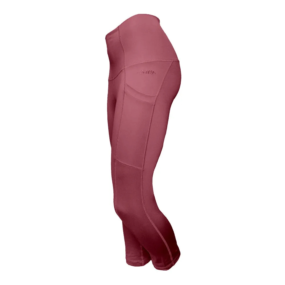 WOMEN'S 3/4 LEGGINGS - MAUVE