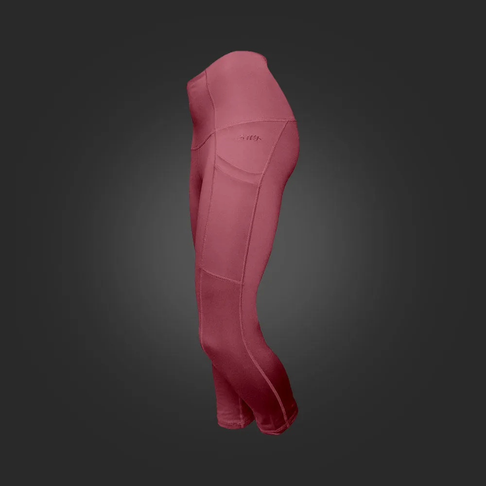 WOMEN'S 3/4 LEGGINGS - MAUVE