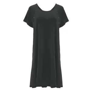Women's Solid Bamboo Labor and Delivery Hospital Gown - Midnight